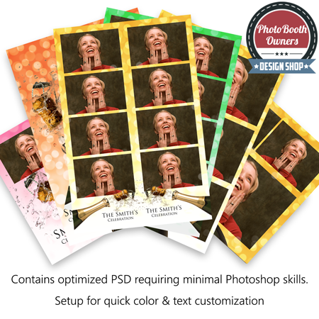 Champagne Celebration Photo Booth Templates