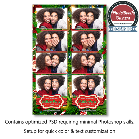 2x6 Template Christmas Photo Booth Template Holiday Photo Booth Template Elegant Photo Booth Template