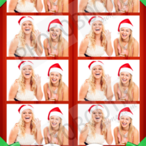 Holiday Gift in Red Photo Strips