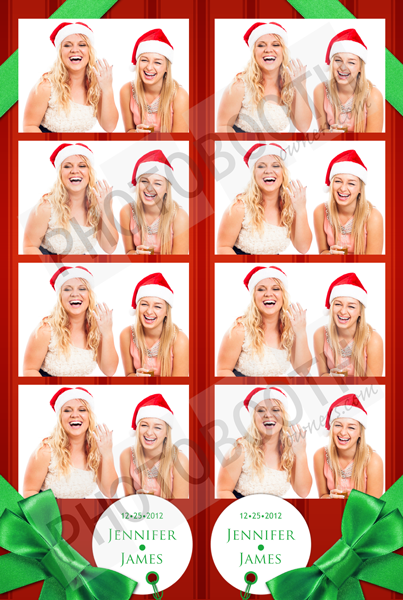 Holiday Gift in Red Photo Strips