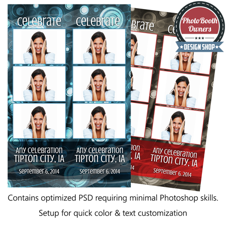 Zippy Circles and Waves —General Celebration Photo Strips