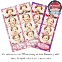 Romantic Rose Petals Photo Strips