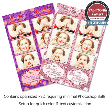 Romantic Rose Petals Photo Strips