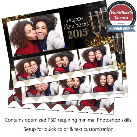 Elegant New Years Postcard