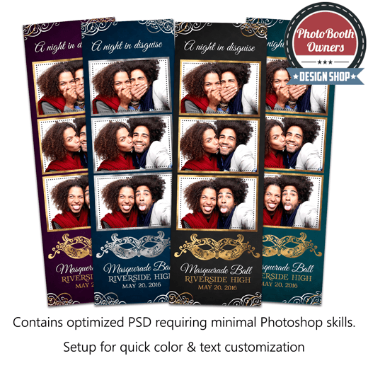 Glamorous Masquerade 3-up Strips 1 Glamorous Masquerade 3-up Strips