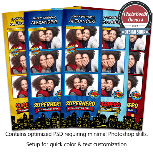 Comic Book Superheroes! 3-up Strips 1 Comic Book Superheroes! 3-up Strips