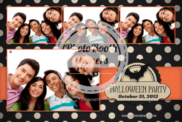 Halloween Polka Dots Postcard