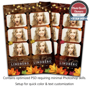 Rustic Autumn Leaves 3-up Strips