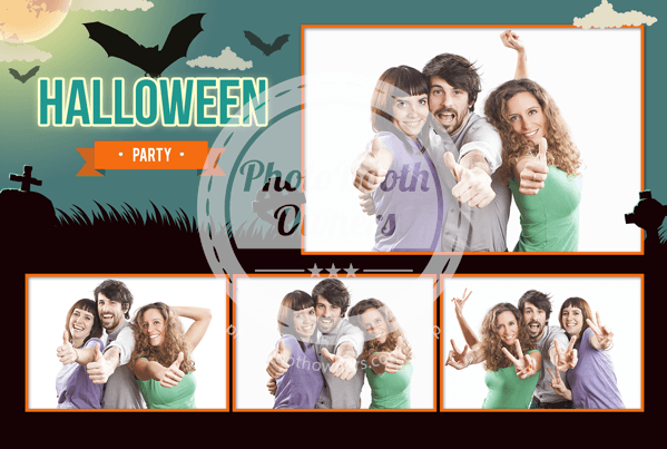 Halloween Graveyard Party Postcard