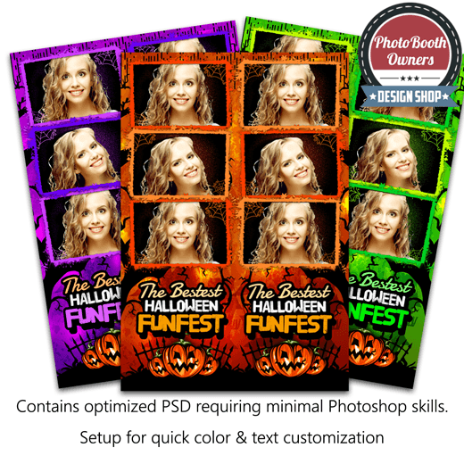 Halloween Pumpkins 3-up Strips