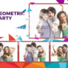 Geometric Party Postcard