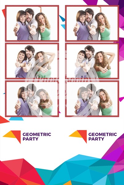 Geometric Party 3-up Strips
