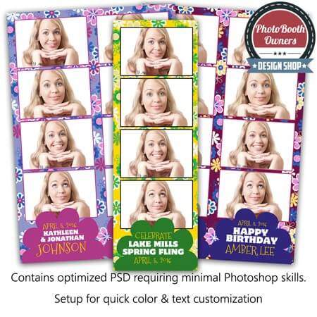 Retro Flora 4-up Strips
