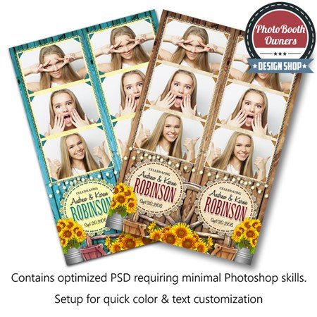 Country Sunflowers 3-up Strips