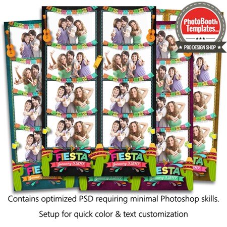 Fiesta Chalkboard 4-up Strips