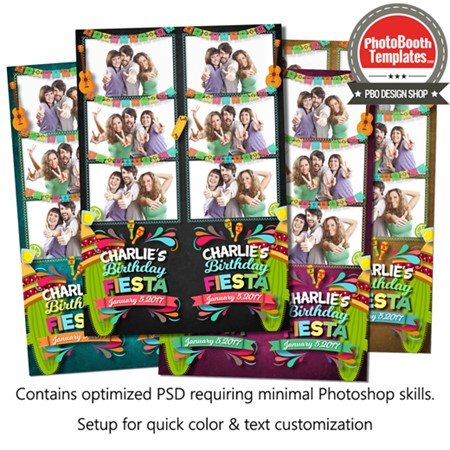 Fiesta Chalkboard 3-up Strips