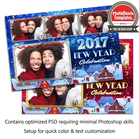 Wintery New Year Celebration Postcard