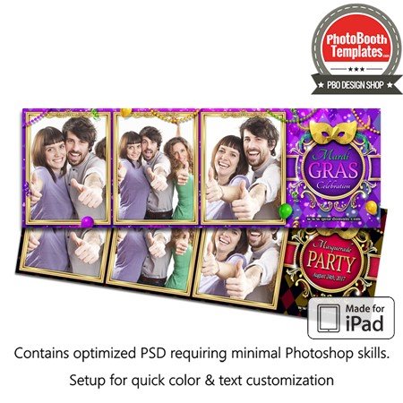 Elegant Masquerade Postcard (iPad) 1 Elegant Masquerade Postcard (iPad)