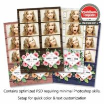 Rustic Floral Geometric 3-up Strips