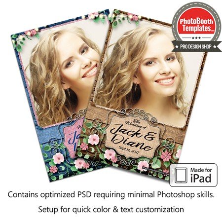 Rustic Floral Portrait (iPad)