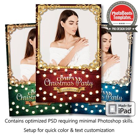 Jolly Christmas Lights Portrait (iPad)