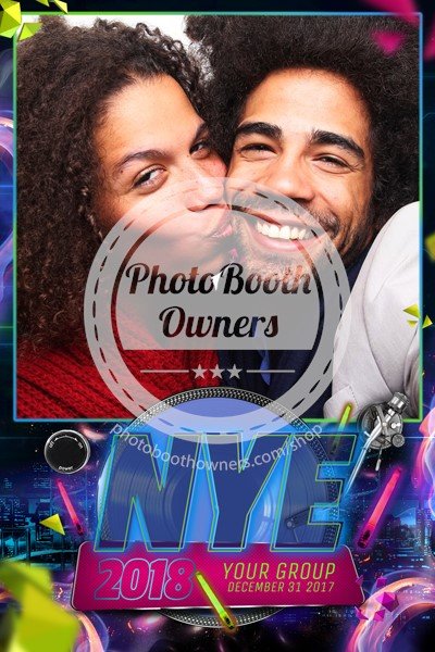 Neon New Year Party Portrait (iPad)
