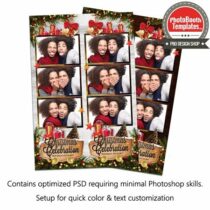 Wooden Joyful Christmas Celebration Strips 3up