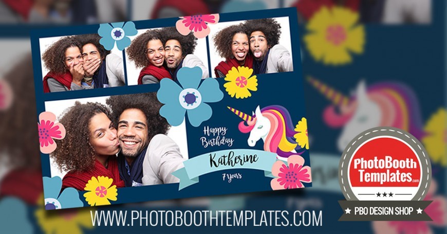 20180117 unicorn birthday photo booth templates