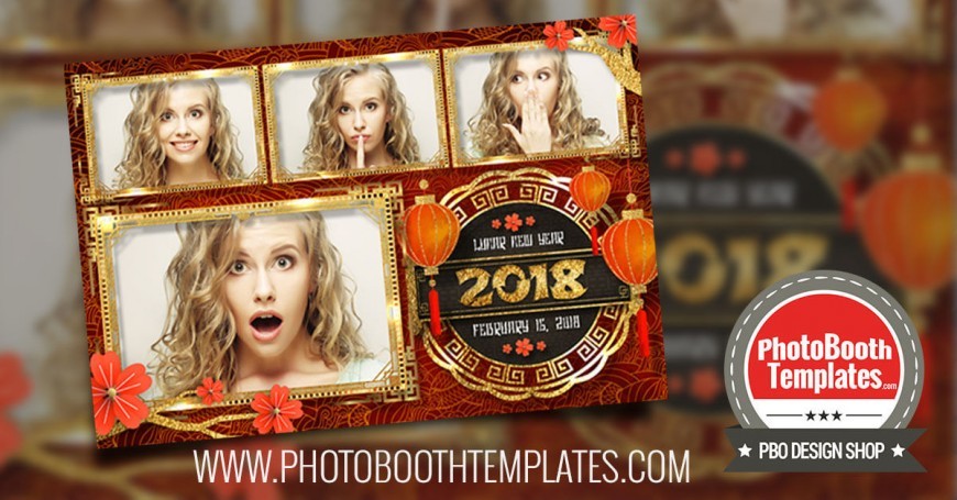 chinese new year photo booth templates