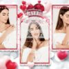 Rosy Romantic Hearts Postcard