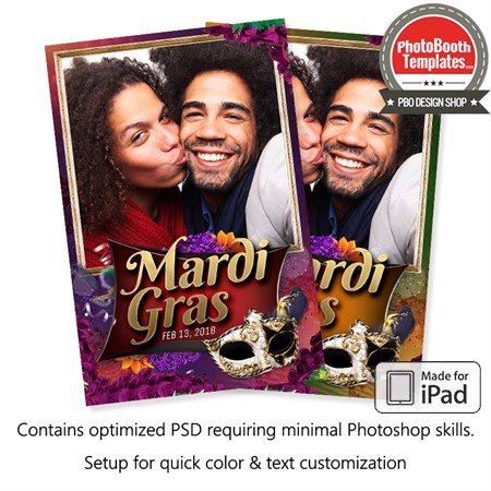 Fantastic Mardi Gras Portrait (iPad)