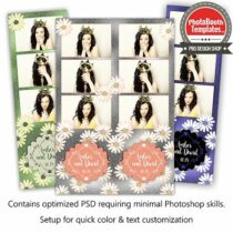 Daisy Shimmer 3-up Strips