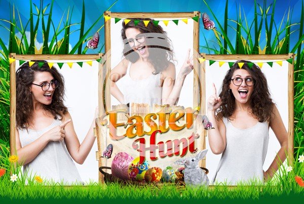 Easter Hunt Party Postcard Postcard