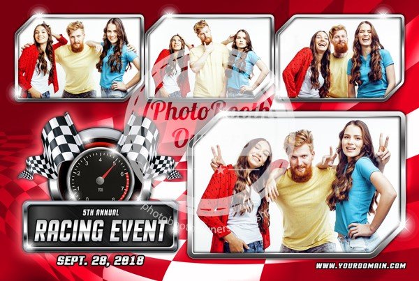 Motor Race Celebration Postcard
