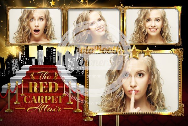 Hollywood Red Carpet Glam Postcard