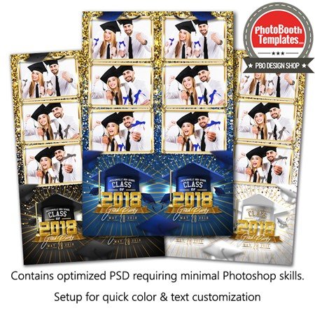 Graduation Glam 3-up Strips