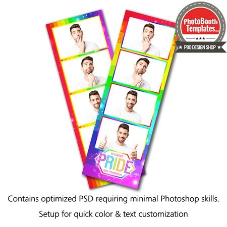 Radiant Rainbow 4-up Strips