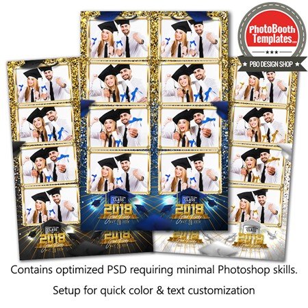 Graduation Glam 4-up Strips