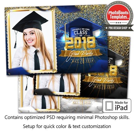 Graduation Glam Postcard (iPad)