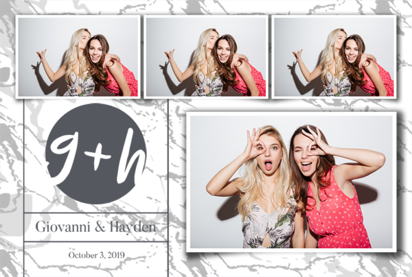 Marbled a modern photo booth template for DSLR