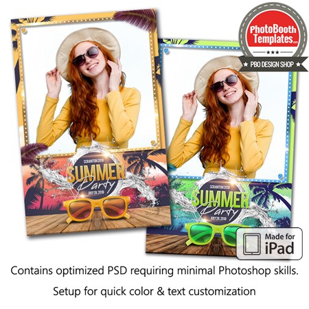 Beach Party Glam Portrait (iPad)