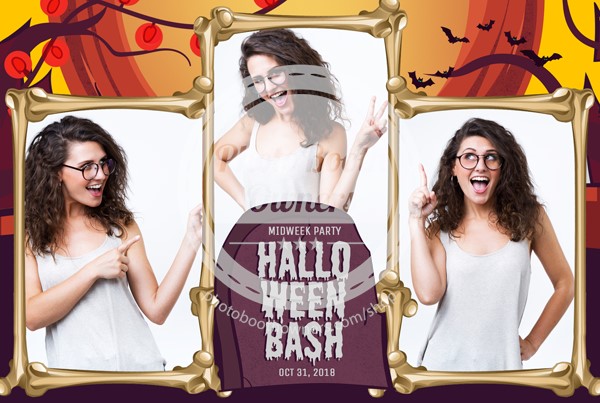 Halloween Bash Midweek Party Postcard