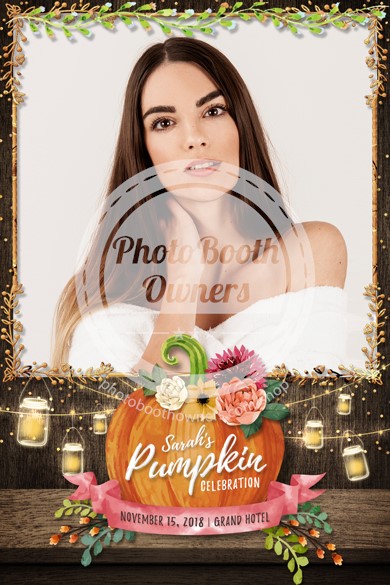 Rustic Pumpkin Florals Portrait (iPad)