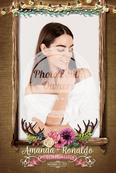 Rustic Deer Antlers Portrait