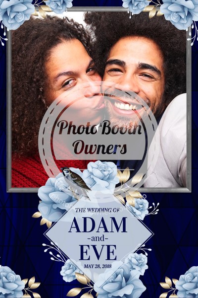 Romantic Blue Wedding Portrait (iPad)