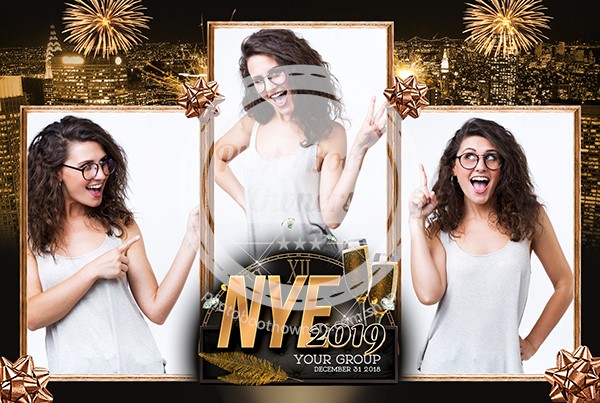 Glamour New Year Party Postcard