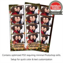 Wooden Joyful Christmas Celebration 4-up Strips