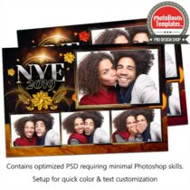 Golden New Year Eve Postcard
