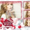 Rosy Romantic Hearts Postcard