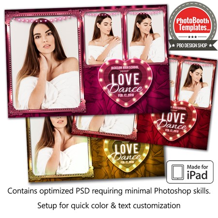 Marquee Heart Postcard (iPad)